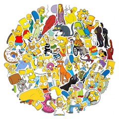 Mix 10/50 PCs The Simpsons Cartoon Luggage Laptop Car Sticker -No Duplicate