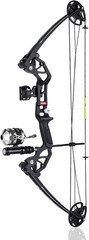 Bowfishing Bow Kit with 3 Arrows 15-45 LBS Draw Length 18″-29.5″, Fishing Ree…