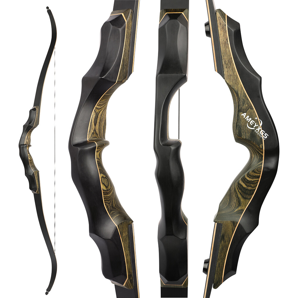 62″ Archery Recurve Bow 20-55lbs Takedown 16» Technology Wood Target Hunting RH