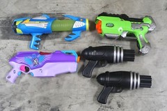 NERF Rebels Air Zone Unbranded Dart Shooters Lot of 5 Guns