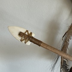 Deerskin Quiver Feathers Fringe and Arrows By Nora Long Navajo