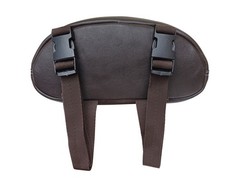 Challenger Pebbled Brown Leather Hand-Tooled Saddle Pommel Bag 102QSA07