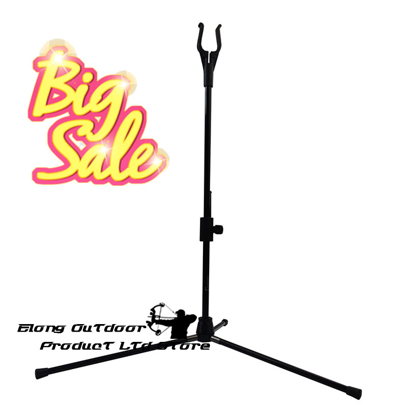 1X Bow Stand Archery Recurve Bow Holder for Hunting Shooting Outdoor Sport Black