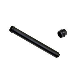 Fixed Stock 10″ 11″ LONG Round Aluminum Threaded Extension Tube w Spacer & Screw