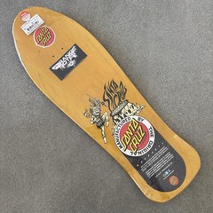 Santa Cruz SALBA Tiger Skateboard Deck Reissue Steve Alba Yellow w/ yellow Stain