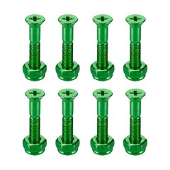 Pig Skateboard Mounting Hardware Phillips Green 1″