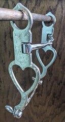 Western Silver Heart Cheek Show Bit – 5″ Snaffle Mouth – 8″ Cheek