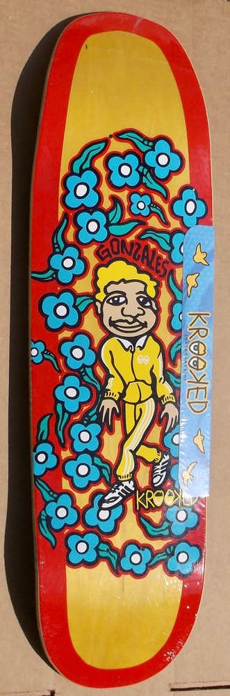 2014 KROOKED MARK GONZALES «SWEATPANTS KRAKEN SHAPED» SKATEBOARD DECK RARE