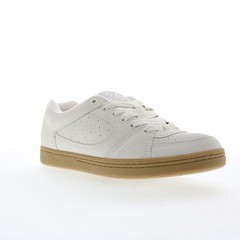 ES Accel 5101000215104 Mens White Suede Skate Inspired Sneakers Shoes