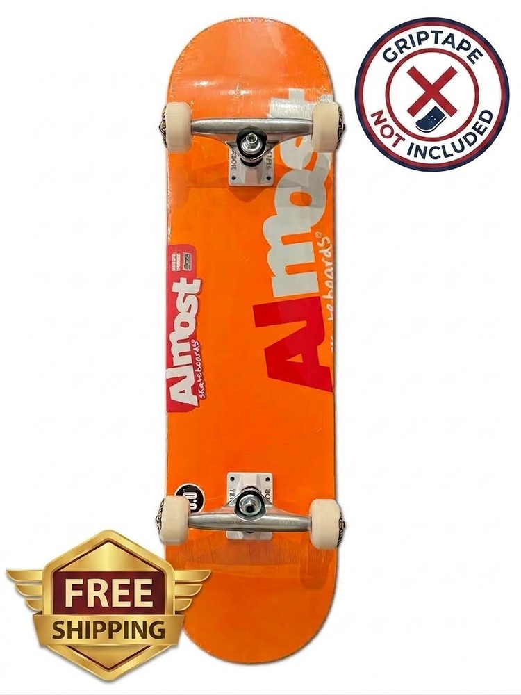 Almost Skateboard Deck HYB Orange 8.0 Tensor Trucks Blind Wheels Andale Bearings