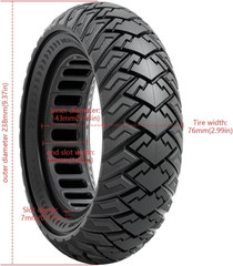2 PCS 10×3.0 255×80 (80/65-6) Solid Tire,10 Inches Electric Scooter Wheels 10 x