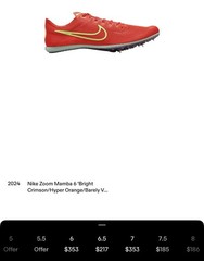 US Men’s 6.5/W 8 – Nike Zoom Mamba 6 «Bright Crimson/Barely Volt» DR2733-601
