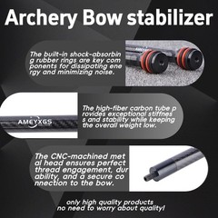6/8/10/12″ Bow Stabilizer Carbon Balance Bar Archery Dampener Shock Absorber Rod
