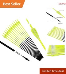 30 Inch Carbon Arrows Fluorescent Target Practice Hunting Pack of 12