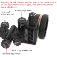 5 Pin Compound Bow Sight 4/6/8X Lens 0.019″ Micro Fiber Adjustable Archery Hunt