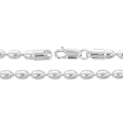 Silver Cylinder Ball Chain Necklace 4mm x 60cm