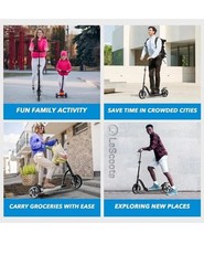 LaScoota Kick Scooter for Kids Ages 6+, Teens & Adults, Large 8″ Sturdy Ureth…