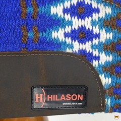 HILASON 32×32 In Western Horse Saddle Wool Blanket Pad Fur Padding Blue