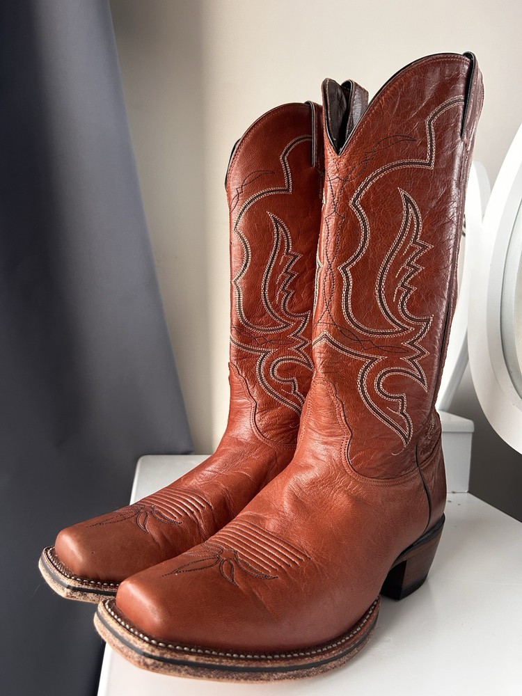 Nocona Boots NL1103 Brown Leather Western Cowboy Boots Men’s US 10