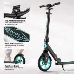 Aquas Kick Scooter for Kids, Teens & Adults Foldable, Lightweight, 8Inch Non…