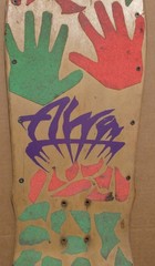1988 ALVA JEF HARTSEL «STREET FIRE 2» SKATEBOARD DECK USED RARE RASTA