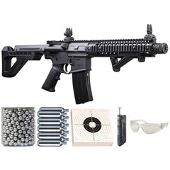 ArmyBoy Crosman DPMS SBR Full-Auto CO2 BB Gun Rifle Bundle – Ready-To-Shoot-Kit