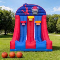 Inflatable Basketball Hoop Game 3 Balls Blower Backyard Party Commercial Sport