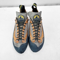 La Sportiva Finale Rock Climbing Shoes Mens 12 Grey Orange Lace Up