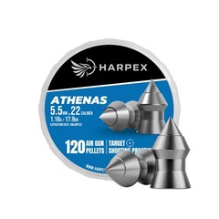 Harpex Athenas .22 ( 5.5mm) Cal Airgun Pellets 17.9gr Pointed High Accuracy