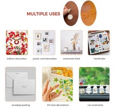 40Pcs 7mm Transparent Traceless Double-Sided Adhesive Dots Strong Bond Stickers