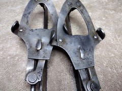The Brownie 1800s steel bladed Ice Skates Most popular skates of period. 10-1/2
