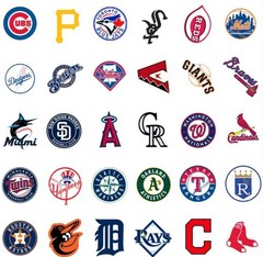 30pcs MLB Baseball Stickers – All 30 Teams Logo – Waterproof Vinyl Stickers