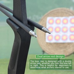 57″ 20-40LBs Recurve Bow&30“ Arrows Set Takedown Bow with Archery Accessories