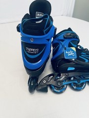 ZPM Sports ABEC-7 Youth Adjustable Inline Skates Size M (EU 34-37) Blue/Black