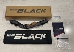 WNS Black Wolf 17” ILF Riser for recurve bow, Black, Wood Grip, Case, Box,Manual