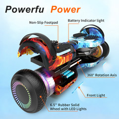 Commugo Hoverboard Off Road Self Balancing Scooter w/ Bluetooth Speakers UL 2272