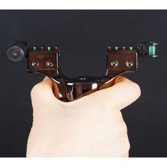 US 1-2 Pack Hunting Catapult Slingshot Adjustable Survival Laser Sight Aim Point