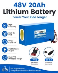 48V 20Ah Lithium Battery Pack Rechargeable for 48V Electric Bicycle System