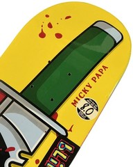 RARE Blind Skateboard Deck Micky Papa Reaper Knife R7 Yellow 8.0 NOS 2019