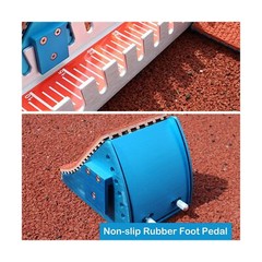 32in High-Level Starting Blocks 6 Angle Adjustable Pedals Aluminum Running Tr…