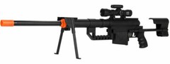 UKARMS DARK OPS P1200 M200 Airsoft Sniper Rifle FPS 330 – Tactical Setup