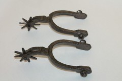 1 PAIR OF 2 WESTERN STYLE COWBOY 8 POINT BOOT SPURS RUSTIC DECOR NEW RODEO TACK
