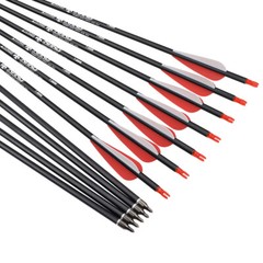 Mixed Carbon Arrow Archery Target Hunting Practice Arrows 26″ 28″ 30″ for Shoot