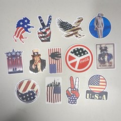 Lot of 13 United States of America Related Vinyl Die-cut Stickers