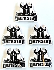 Darkstar Skateboards Knight Helmet Logo Sticker Lot of 5 Black White Decals