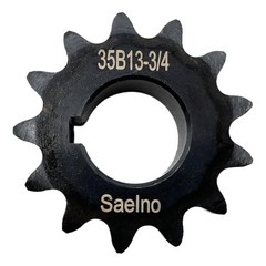 #35 Roller Chain Sprocket Type B 3/4 inch Bore 13 Tooth, Hardened Antirust