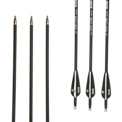 12Pack Carbon Arrows 32″ Spine500 with Removable Tips for Compound & Recurve Bow