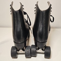 Riedell 121 Ex With 62mm Roller Bones Wheels. Black Leather Mens 11.5
