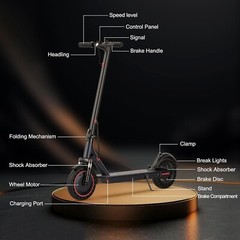 Ladped LP10 Electric Scooter, 10″ Solid Tires, 500W 22Mph, 22 Miles E-SCOOTER