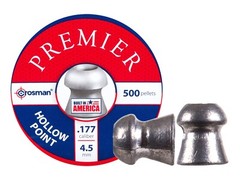 CROSMAN 500 Count HOLLOW POINT Premier 4.5mm .177 Caliber Pellets Hunting Target